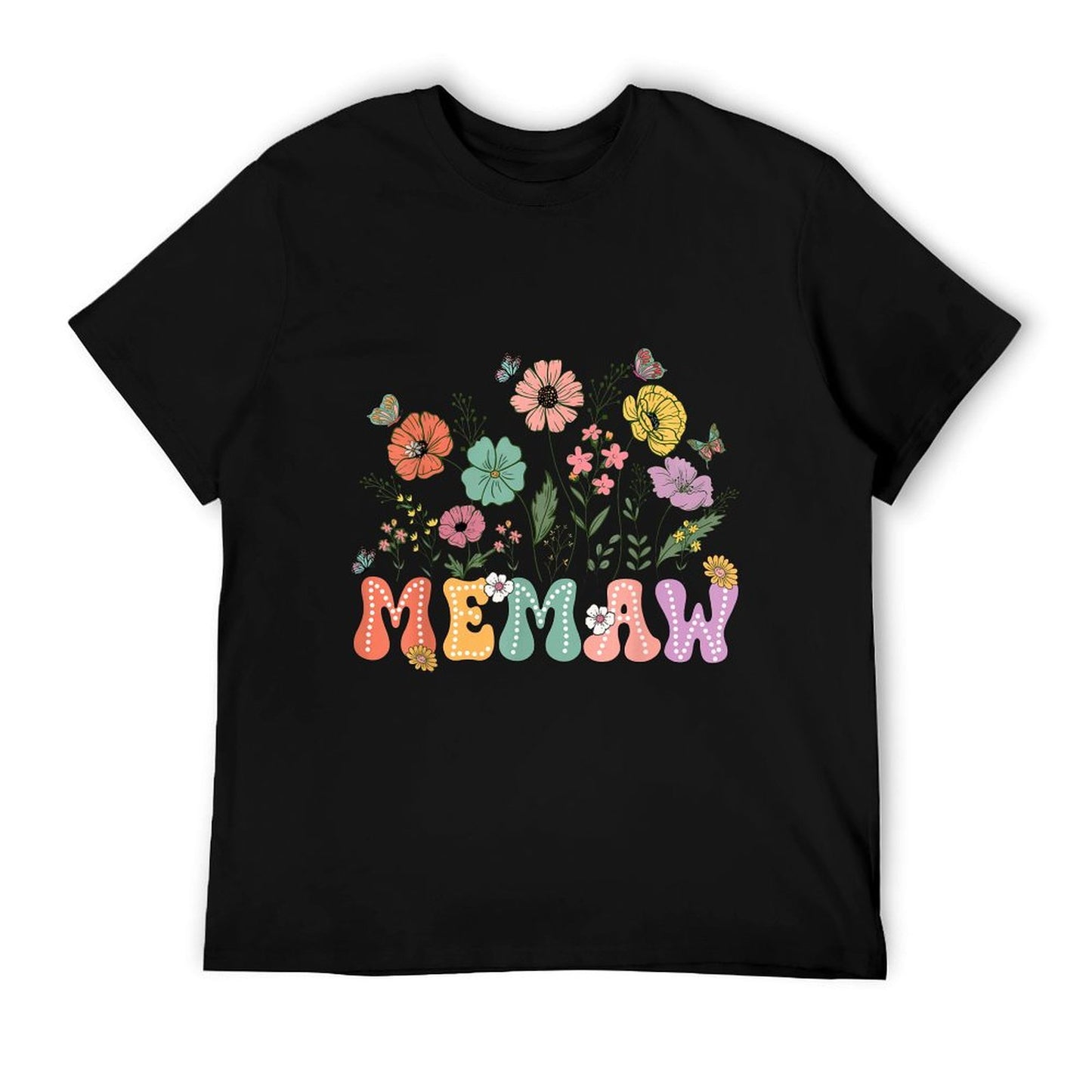 Memaw Mothers Day For Grandma Wildflower Floral Women T-Shirt