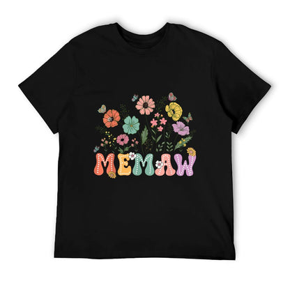 Memaw Mothers Day For Grandma Wildflower Floral Women T-Shirt