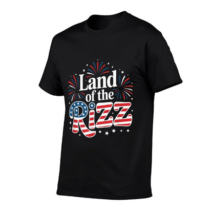 Land of The Rizz Funny Patriotic Day 4th Of July US  Eco-friendly Material T-Shirt