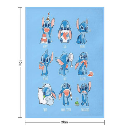 Stitch Emoticon! Throw Blanket