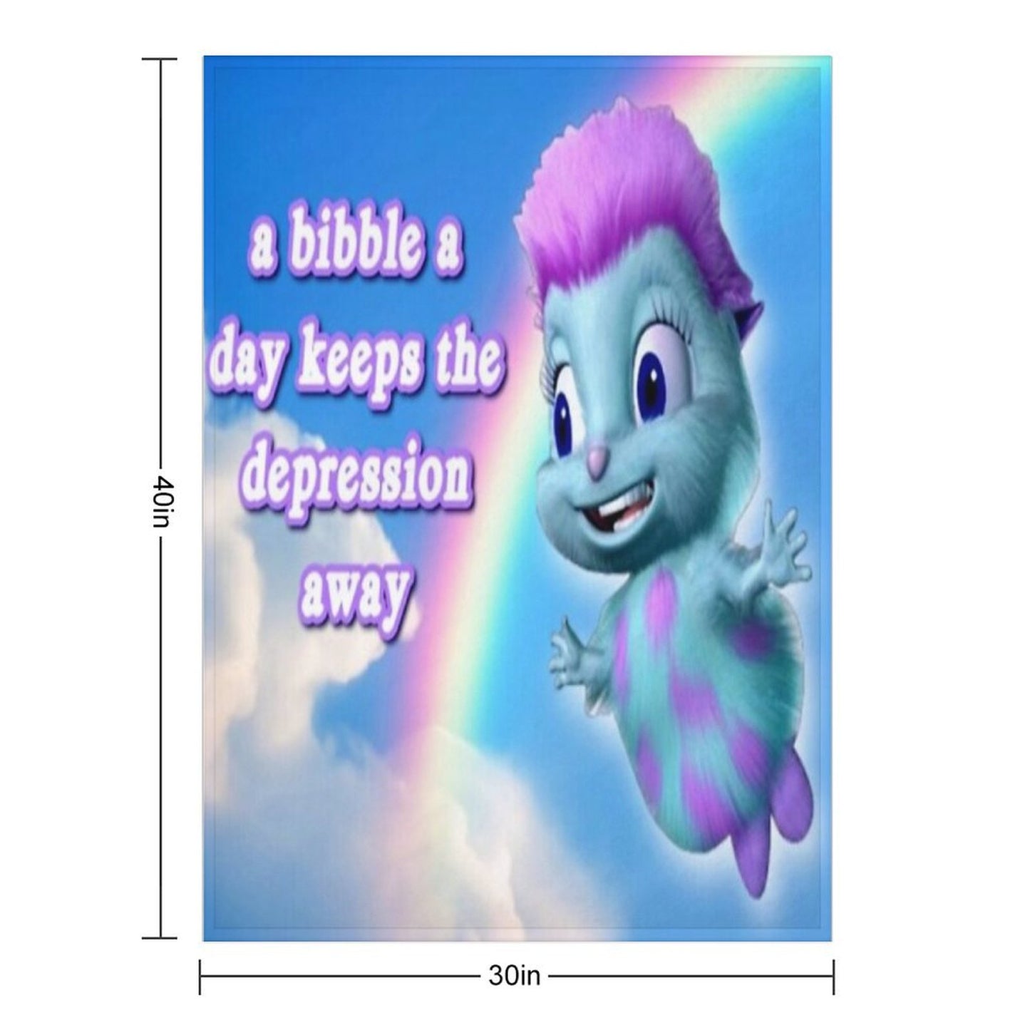A Bibble A Days Keeps The Depression Away Throw Blanket