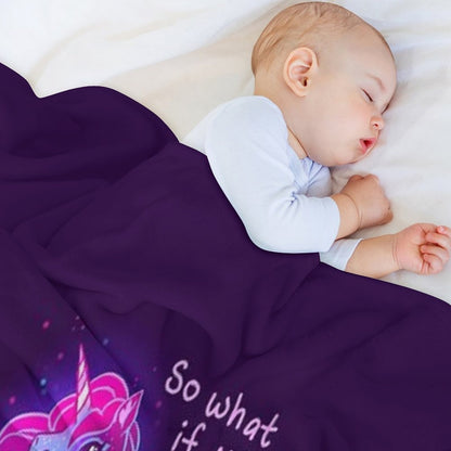 YOU STILL KILLIN IT Neon Unicorn Throw Blanket