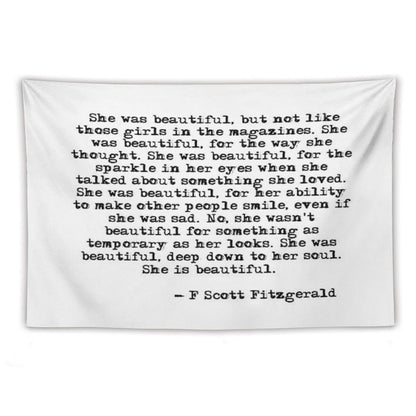 She Was Beautiful - F Scott Fitzgerald Tapestry