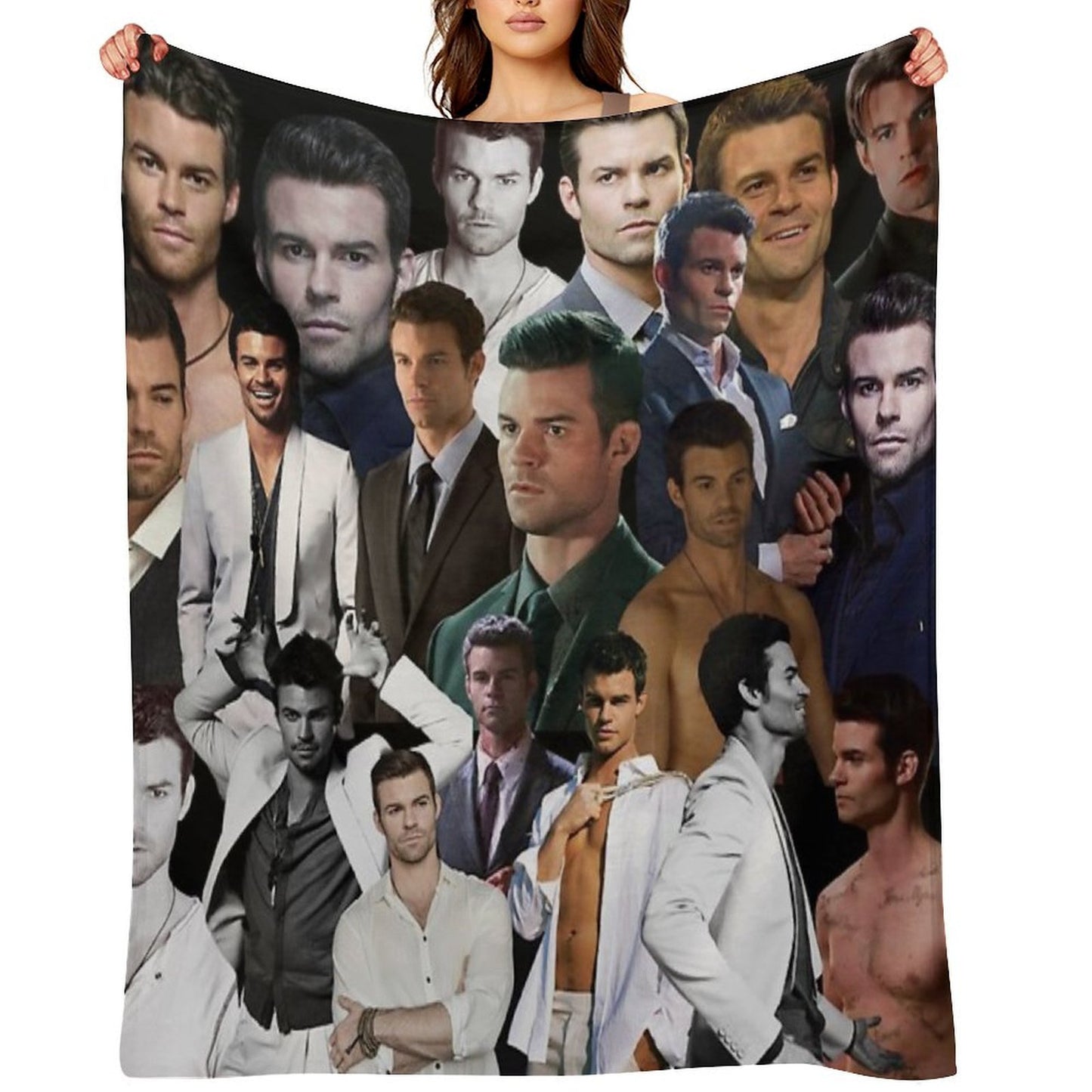 Daniel Gillies - Elijah Mikaelson Photo Collage Throw Blanket