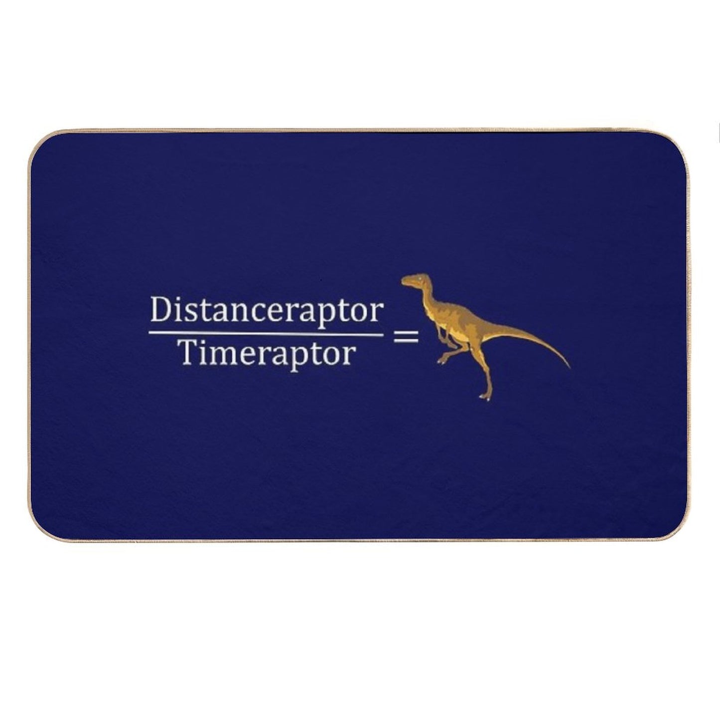 Velociraptor Math - Funny Dinosaur Velocity Formula Bath Mat