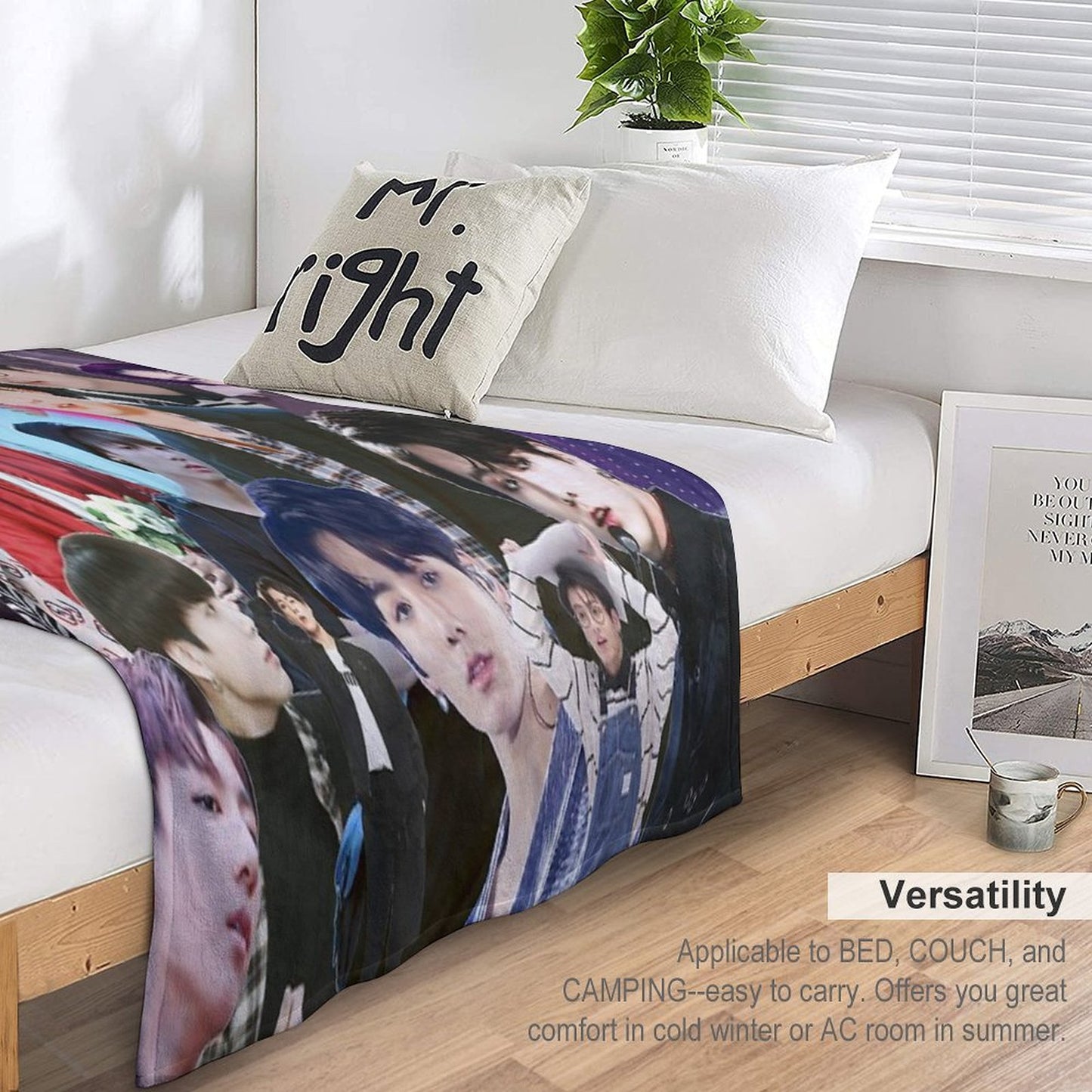 Jungkook BTS Collage Throw Blanket
