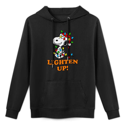 Peanuts Snoopy Christmas Lighten Up Sweatshirt Sweatshirt Pilling-Resistant Hoodie