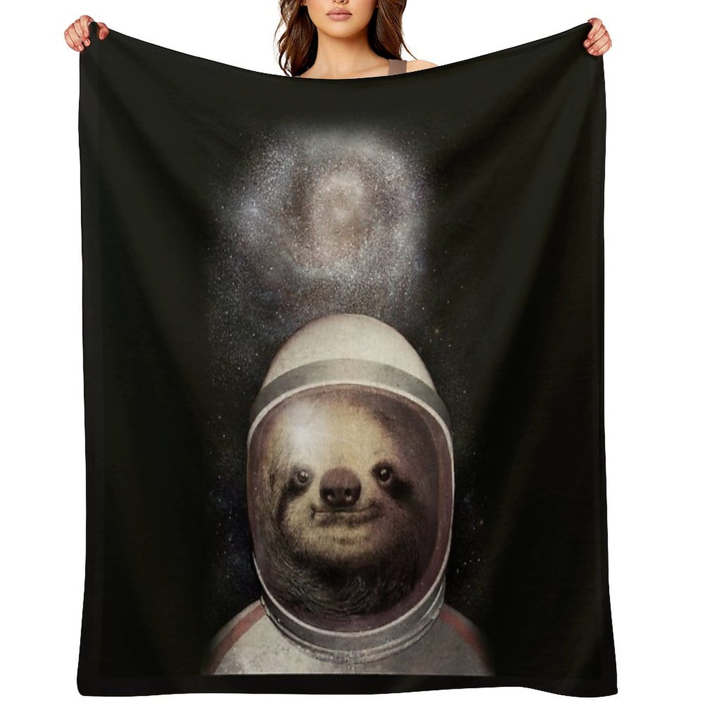 Space Sloth Throw Blanket
