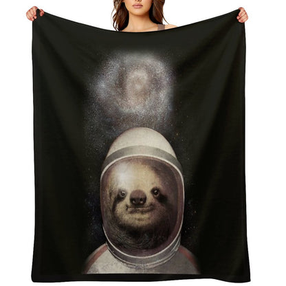 Space Sloth Throw Blanket