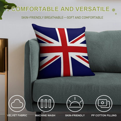 Union Jack Flag of The UK Soft Gift Ready Throw Pillow