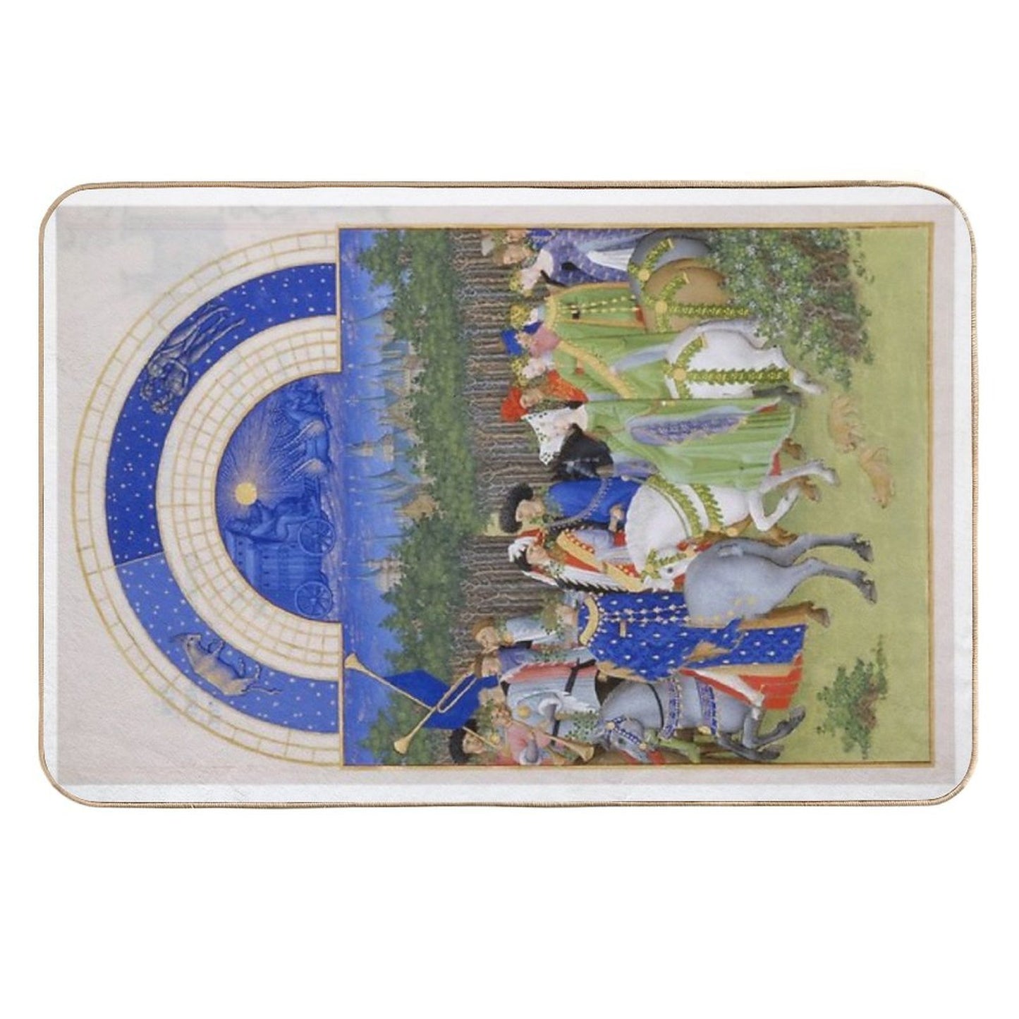 Les Très Riches Heures Du Duc De Berry 15th Century by Frères De Limbourg  Long-Lasting Bath Mat