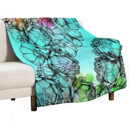 In My Garden of Colours Throw Blanket