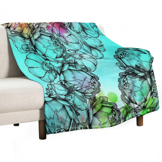 In My Garden of Colours Throw Blanket