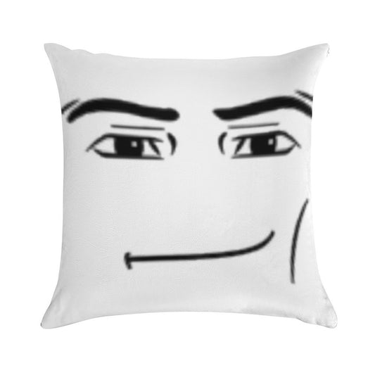 The Man Face Soft Reinforced Edging Throw Pillow