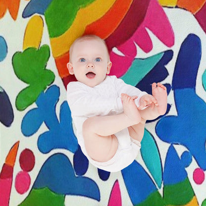 Mexican Otomi Colors Throw Blanket