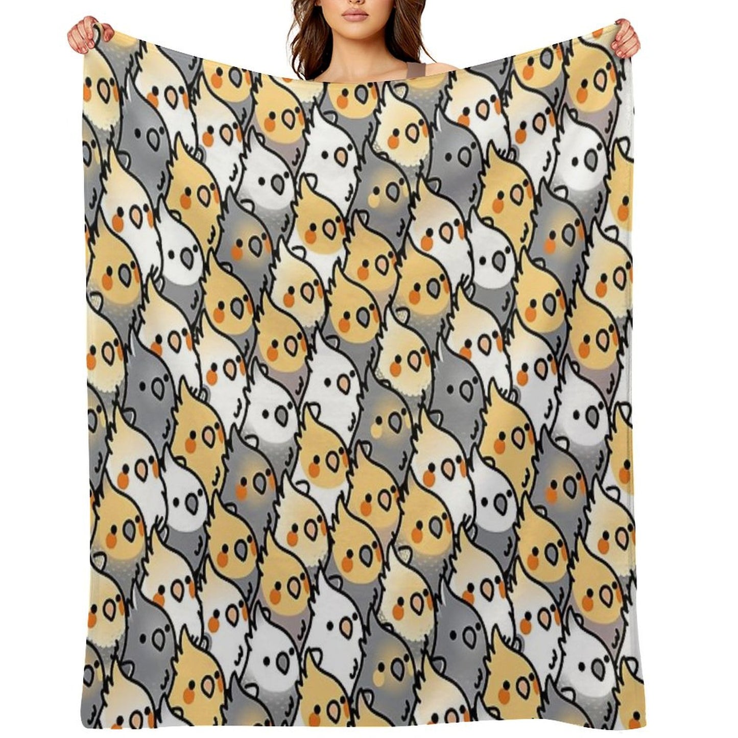 Chubby Cockatiel Party Throw Blanket