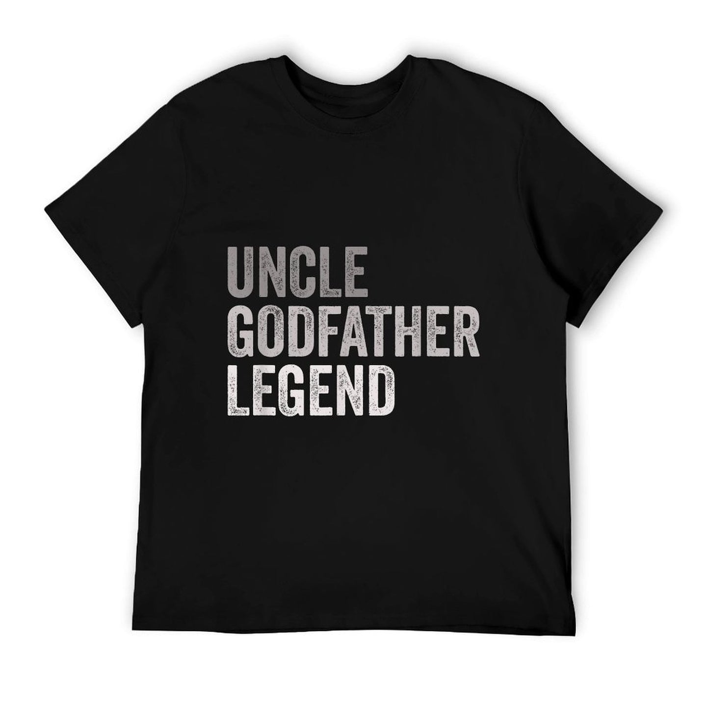 Funny Uncle Godparent Hero Message Uncle Godfather Legend For A Favorite Uncle Family Baptism - Black, Small,, Classic Fit, Roun T-Shirt