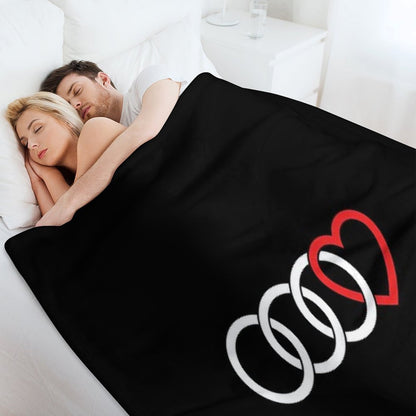 Audi Love (Dark) Throw Blanket