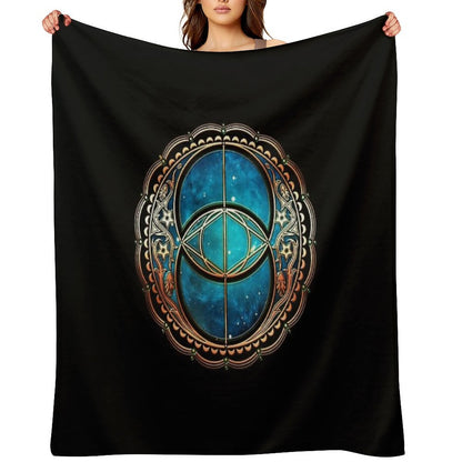 Vesica Piscis, Chalice Well, Celtic Symbol, Avalon, Magic Throw Blanket
