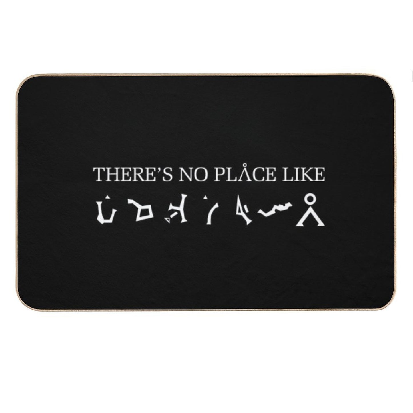 Stargate There’s No Place Like Earth , White Letters Bath Mat