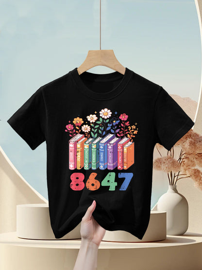 Resist 8647 Books Love Peace Protest Anti Women Girls Kids T-Shirt