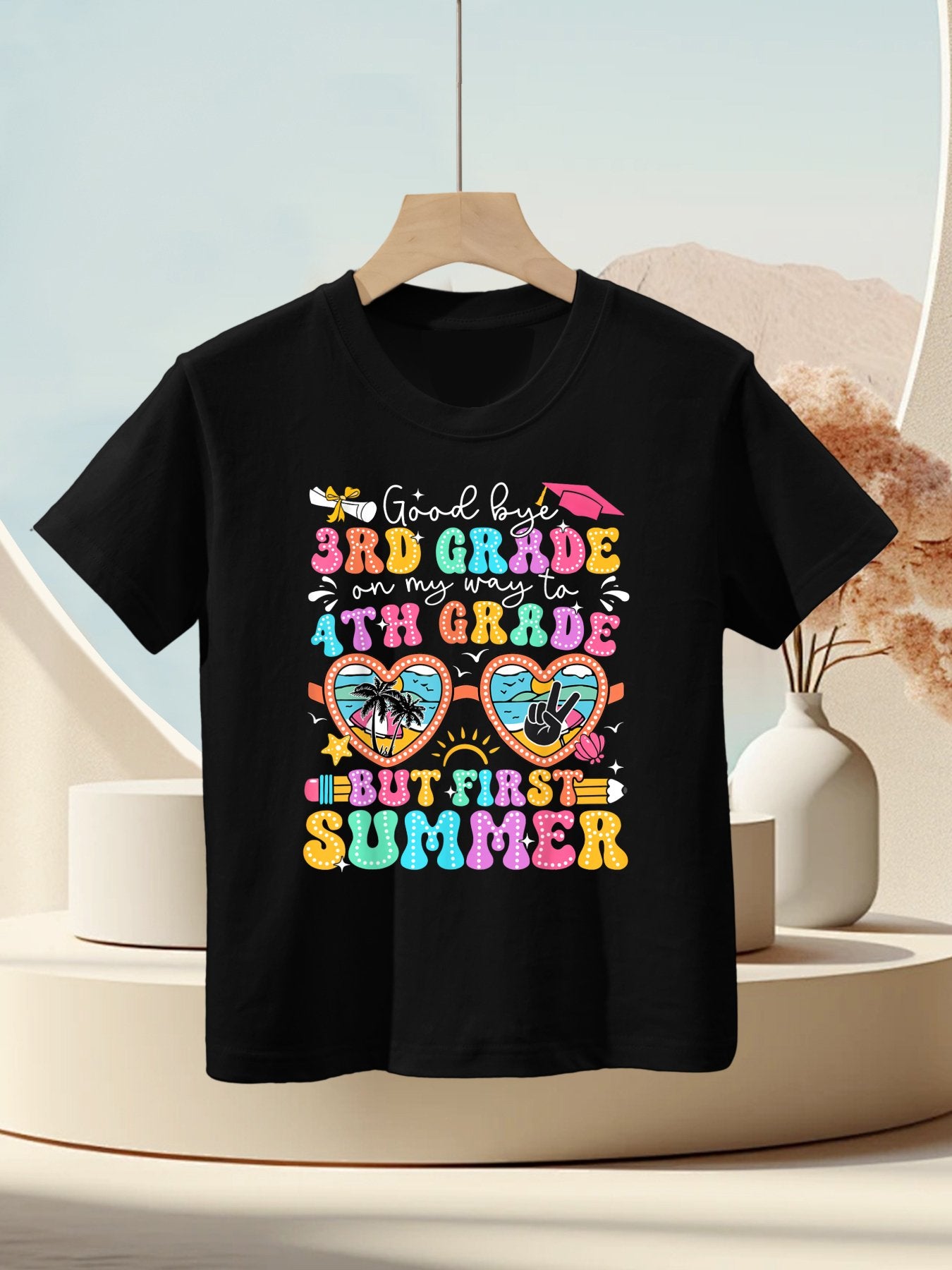 Goodbye 3rd Grade Graduation To 4th Grade But First Summer Kids T-Shirt