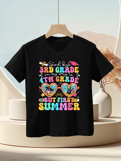 Goodbye 3rd Grade Graduation To 4th Grade But First Summer Kids T-Shirt