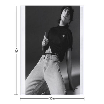 Jungkook Calvin Klien Photoshoot Throw Blanket