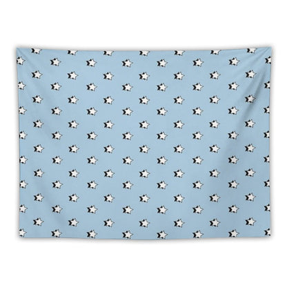 Light Blue Retro VSCO Stars Tapestry
