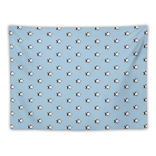Light Blue Retro VSCO Stars Tapestry