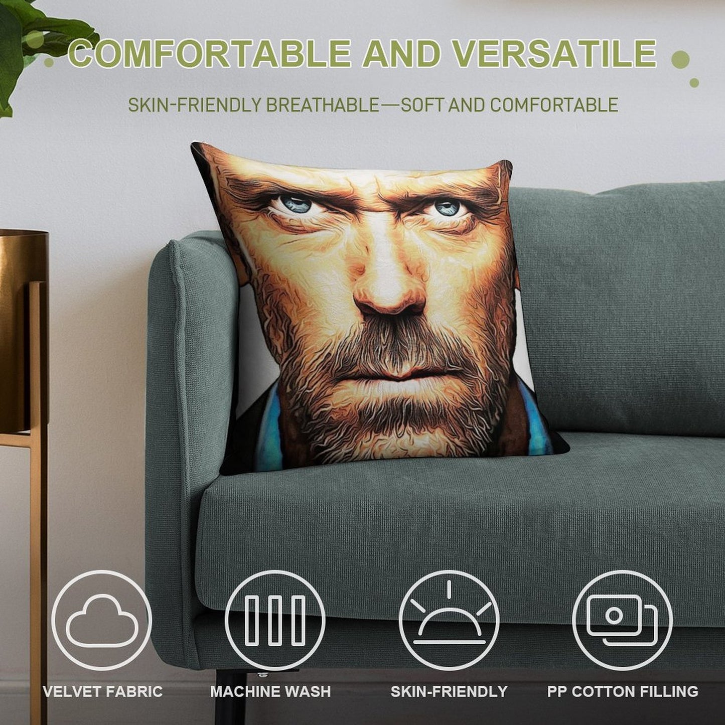 Dr. House Soft Gift Ready Throw Pillow