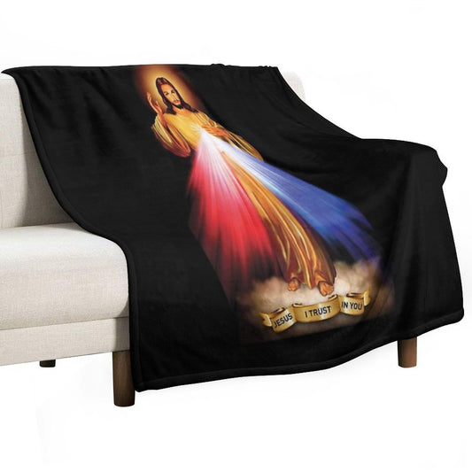 Jesus I Trust in You, Saint Faustina, Divine Mercy Throw Blanket