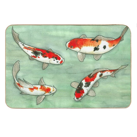 La Ronde Des Carpes Koi Bath Mat