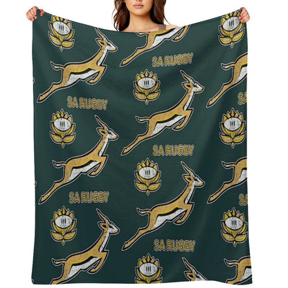 SA Rugby - Vintage Springbok Logo Throw Blanket