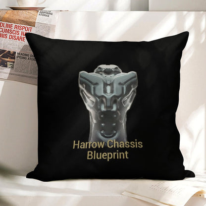 Harrow Chassis Blueprint Warframe Tennocon Meme Linen Throw Pillow Cover