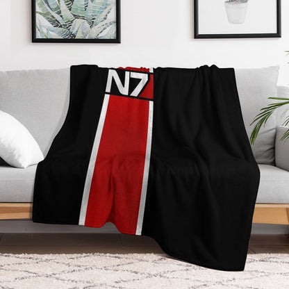 Mass Effect Vertical N7 Throw Blanket