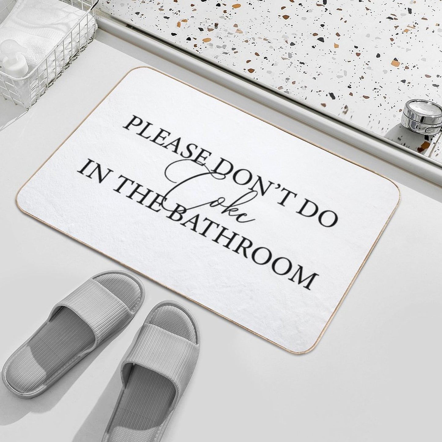 Please Don't Do Coke In The Bathroom Bath Mat