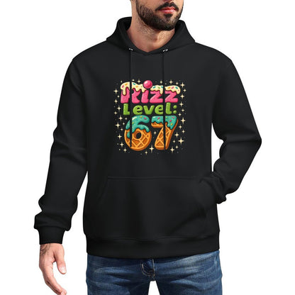 Rizz Level 67 - Funny Cool Waffle Style Gamer Customizable Surface Hoodie