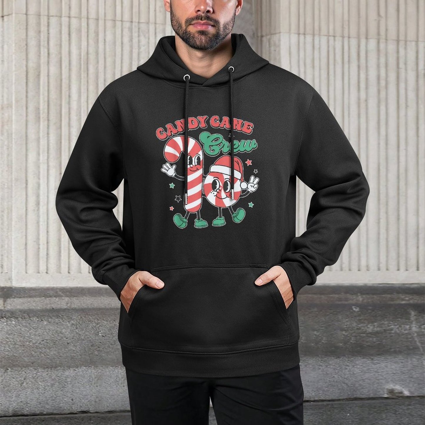 Candy Cane Crew - Funny Christmas Holiday Men Women Machine Washable Hoodie