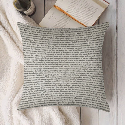 All Too Well 10 Minute Version Lyrics Linen Throw Pillow Cover