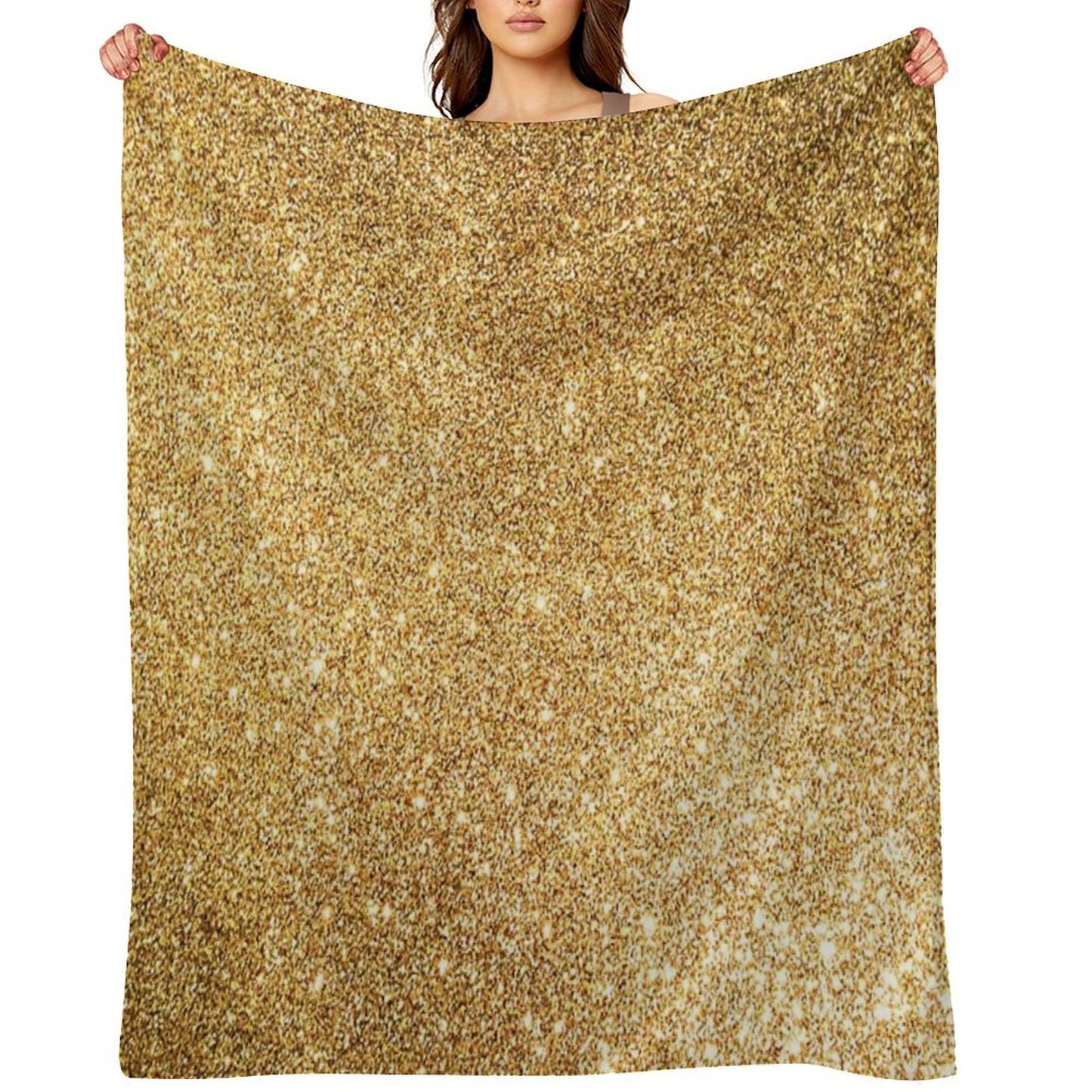 Print of Gold Throw Blanket