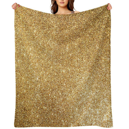 Print of Gold Throw Blanket