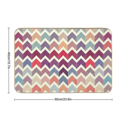 Watercolor Chevron Pattern VII  Pet-Safe Bath Mat