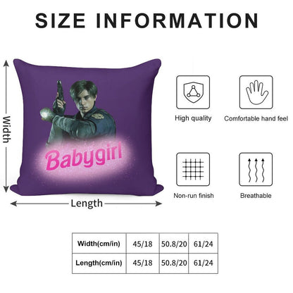 Leon Kennedy Babygirl Soft Fade-Resistant Throw Pillow