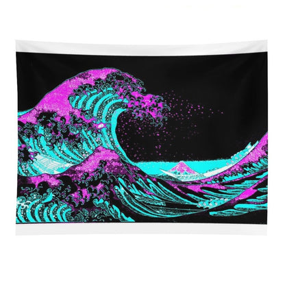 Vapourwaves Japanese Digital Art Tapestry