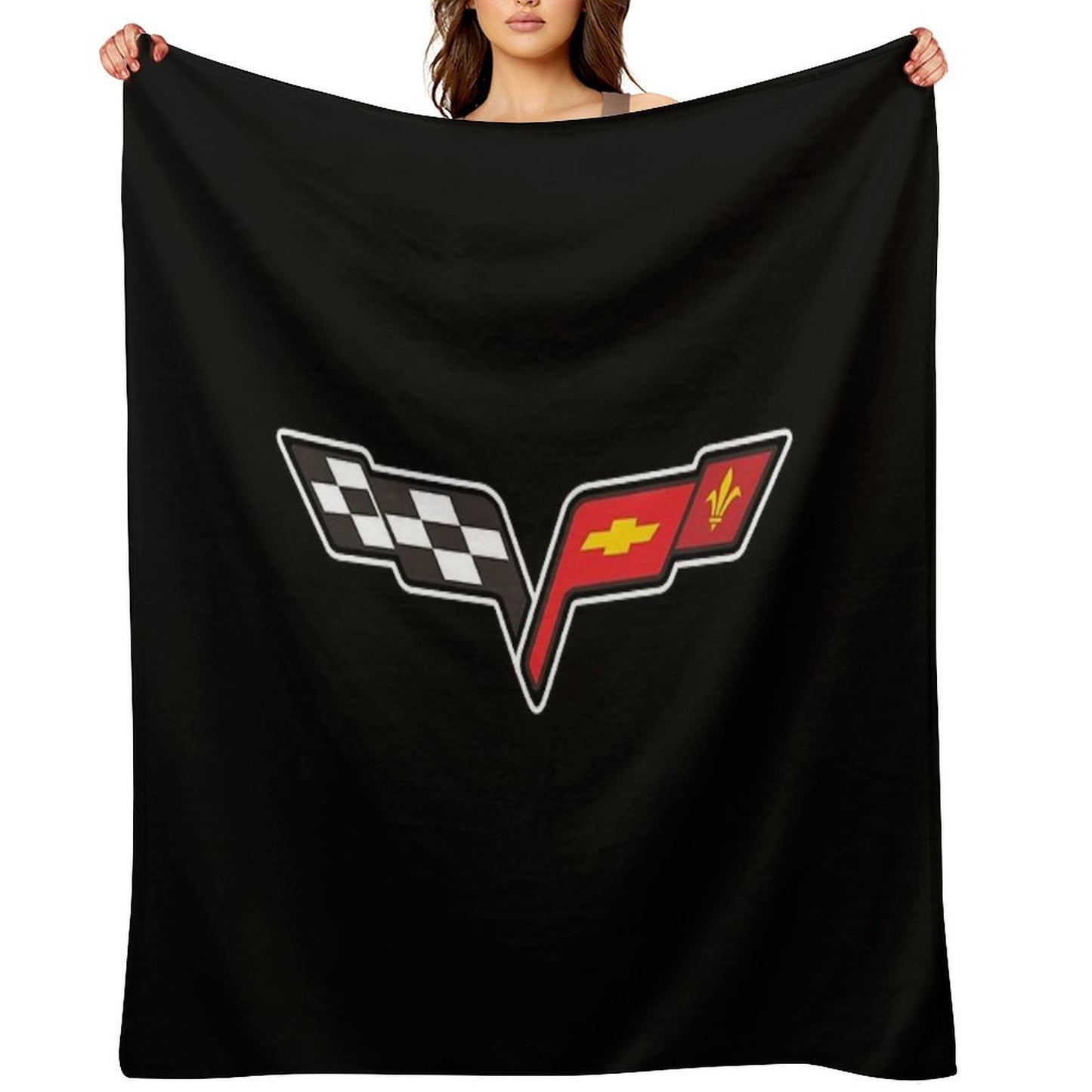 Best of Corvette Hi Emblem Throw Blanket
