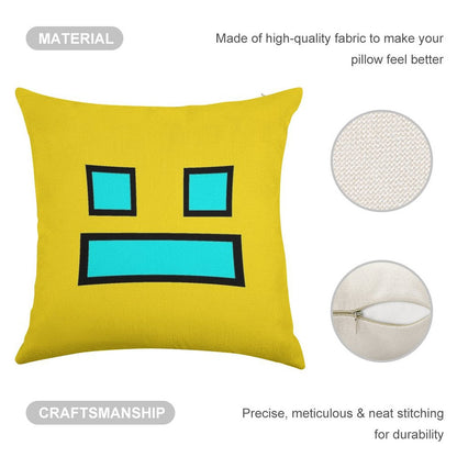 Funny Gaming Linen Throw Pillow Cover