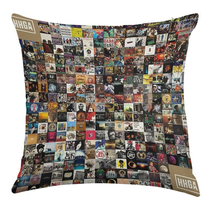 Greatest Hip Hop Albums 1986 - 2018 Linen Throw Pillow Cover