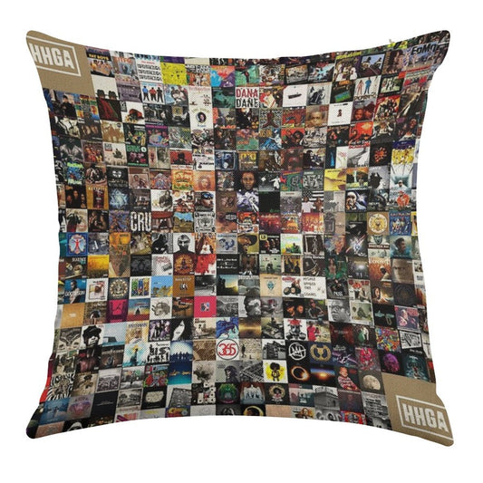 Greatest Hip Hop Albums 1986 - 2018 Linen Throw Pillow Cover