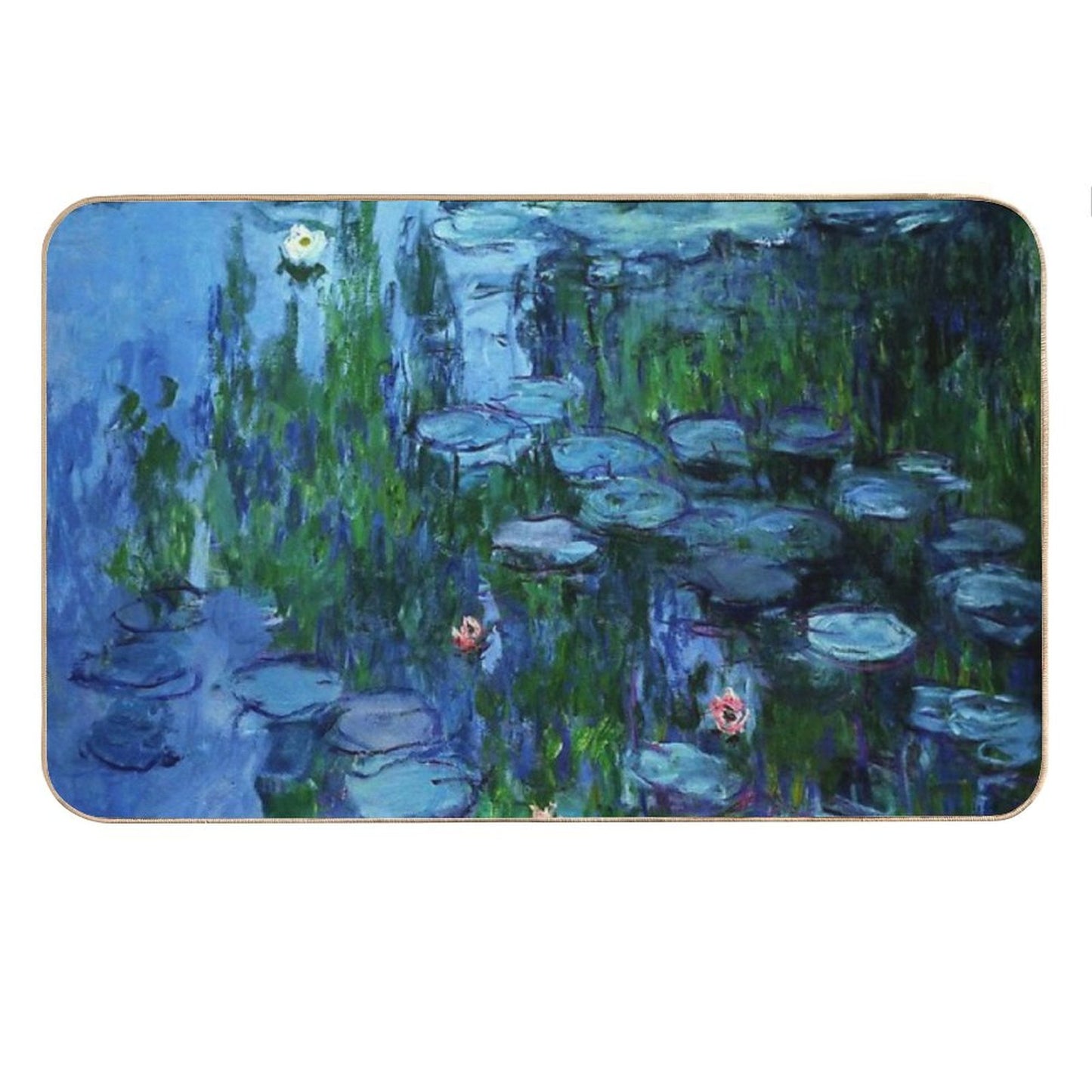 Claude Monet Water Lilies  Nymphéas Deep Color Bath Mat